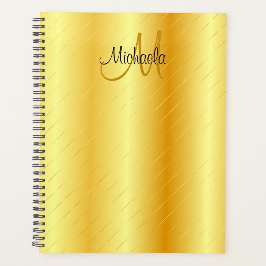 Maßgeschneiderte Mit Monogramm Imitate - Goldvorla Planer (Vorderseite)