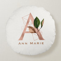 Maßgeschneiderte Mit Monogramm Rose Gold Floral In