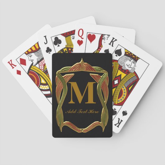 Maßgeschneiderte Mit Monogramm Spielkarten (Rückseite)