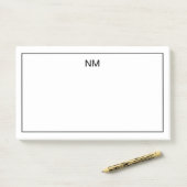 Maßgeschneiderte Mit Monogramm Stationärnotizen Post-it Klebezettel (Auf Schreibtisch)