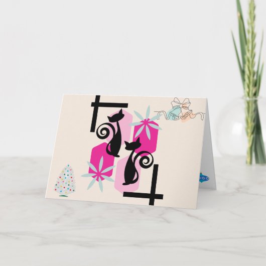 Maßgeschneiderte Mittelalter Moderne Katzen & Deko Karte (Vorderseite)