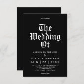 Maßgeschneiderte mittelalterliche schwarzkeltische einladung (Vorne/Hinten)