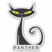 Maßgeschneiderte Mitteljahrsmoderne Atomkatzenkatz Aufkleber (Vorderseite)