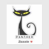 Maßgeschneiderte Mitteljahrsmoderne Atomkatzenkatz Aufkleber (Blatt)