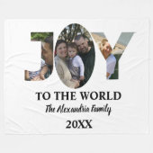 Maßgeschneiderte moderne 3-Foto-Collage Freude an Fleecedecke (Vorderseite (Horizontal))