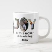 Maßgeschneiderte moderne 3-Foto-Collage Freude an Jumbo-Tasse (Rechts)