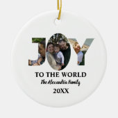 Maßgeschneiderte moderne 3-Foto-Collage Freude an  Keramik Ornament (Vorne)