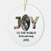 Maßgeschneiderte moderne 3-Foto-Collage Freude an  Keramik Ornament (Links)