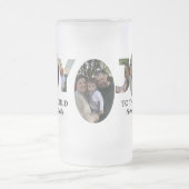 Maßgeschneiderte moderne 3-Foto-Collage Freude an  Mattglas Bierglas (Mittel)