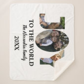 Maßgeschneiderte moderne 3-Foto-Collage Freude an Sherpadecke (Vorderseite)