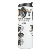 Maßgeschneiderte moderne 3-Foto-Collage Freude an  Thermosbecher (Nach links gedreht)