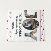 Maßgeschneiderte moderne 3-Foto-Collage Freude an  Wandteppich (Vorderseite (Horizontal))