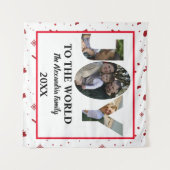 Maßgeschneiderte moderne 3-Foto-Collage Freude an Wandteppich (Vorderseite (Horizontal))