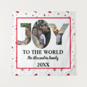 Maßgeschneiderte moderne 3-Foto-Collage Freude an Wandteppich (Vorderseite)