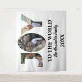 Maßgeschneiderte moderne 3-Foto-Collage Freude an  Wandteppich (Vorderseite)