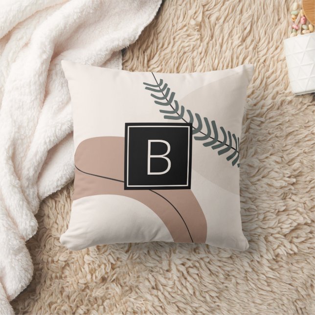 Maßgeschneiderte, moderne Abstrakt Art Earth Tones Kissen (Decke)