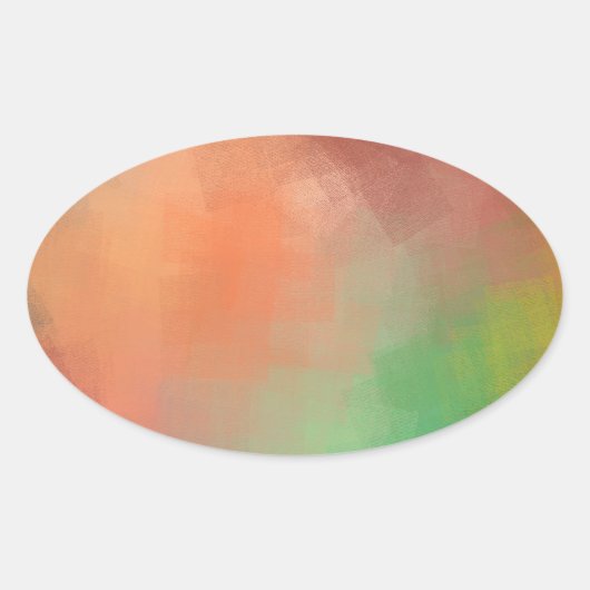 Maßgeschneiderte moderne Abstrakte Kunstlehre Ovaler Aufkleber (Vorderseite)