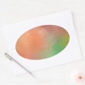 Maßgeschneiderte moderne Abstrakte Kunstlehre Ovaler Aufkleber (Umschlag)