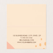 Maßgeschneiderte, moderne, Abstrakte, rosa Formen Visitenkarten (Innenseite Aufgefaltet)