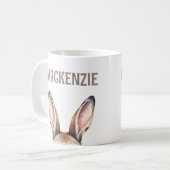 Maßgeschneiderte moderne Aquarellfarbe Niedlich Os Kaffeetasse (Vorderseite Links)