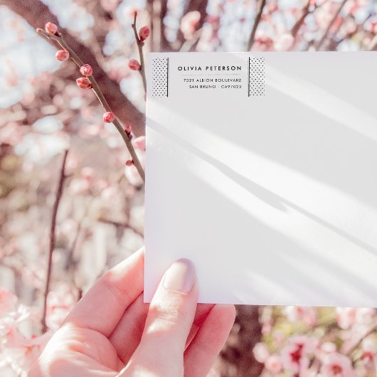 Maßgeschneiderte moderne B&W Geometric-Muster-Rück