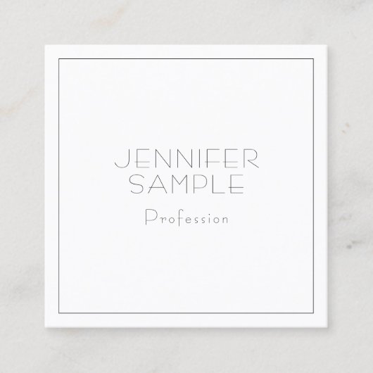 Maßgeschneiderte moderne Berufliche Elegant Luxus- Quadratische Visitenkarte (Vorderseite)