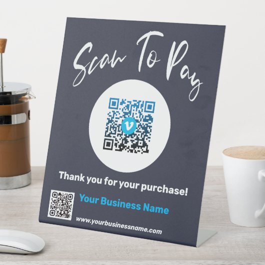 Maßgeschneiderte, moderne Bezahlung hier Sockelschild (In Situ)