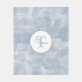 Maßgeschneiderte, moderne, blaue Wasserfarben Pins Fleecedecke (Vorderseite)