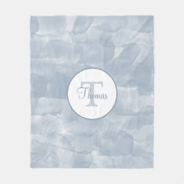 Maßgeschneiderte, moderne, blaue Wasserfarben Pins Fleecedecke