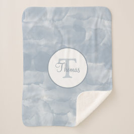 Maßgeschneiderte, moderne, blaue Wasserfarben Pins Sherpadecke