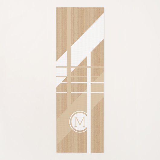 Maßgeschneiderte, moderne Blockstreifenmuster auf Yogamatte (Vorderseite)