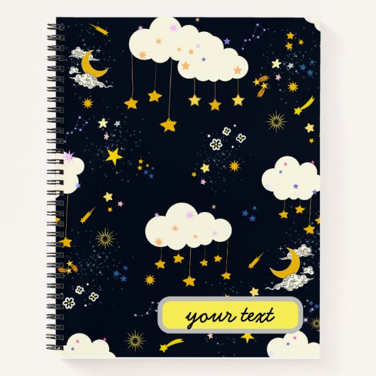 Maßgeschneiderte moderne Coole Sternenstars Rocket Notizblock (Vorderseite)