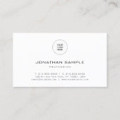 Maßgeschneiderte, moderne, einfache Logo-Vorlage Visitenkarte (Rückseite)