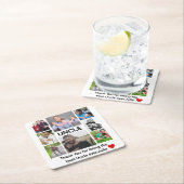 Maßgeschneiderte moderne Einheit 8 FotoCollage Rechteckiger Pappuntersetzer (Vor Ort)