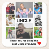 Maßgeschneiderte moderne Einheit 8 FotoCollage Rechteckiger Pappuntersetzer (Vorderseite)