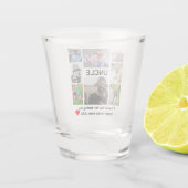 Maßgeschneiderte moderne Einheit 8 FotoCollage Schnapsglas (Rückseite)