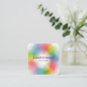 Maßgeschneiderte Moderne Elegante Berufliche Farbe Quadratische Visitenkarte (Stehend Vorderseite)