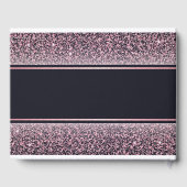 Maßgeschneiderte moderne Elegante Black Rose Golde Gästebuch (Rückseite)