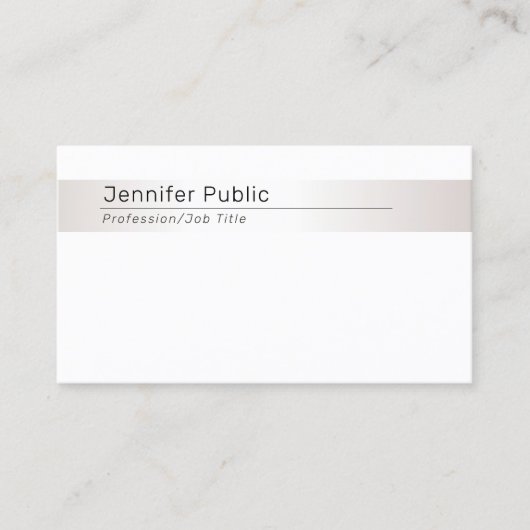 Maßgeschneiderte moderne elegante, glamouröse Silb Visitenkarte (Vorderseite)