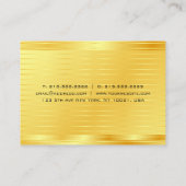 Maßgeschneiderte, moderne, elegante Gold Look Prem Visitenkarte (Rückseite)
