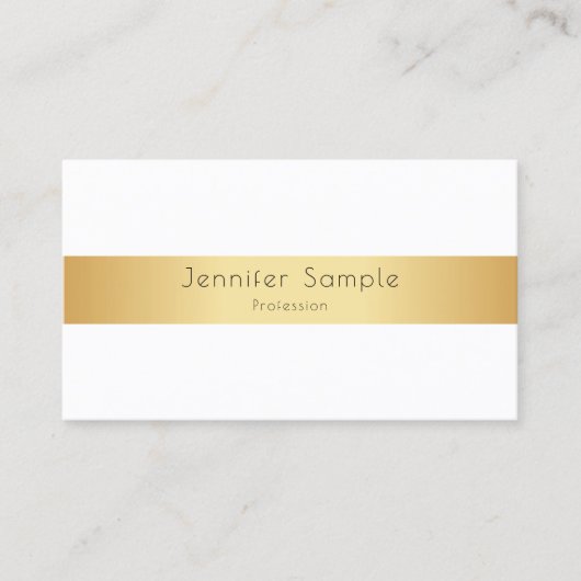 Maßgeschneiderte, moderne, elegante, goldene Vorla Visitenkarte (Vorderseite)