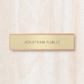 Maßgeschneiderte, moderne, elegante Goldvorlage Türschild (Vorderseite )