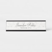 Maßgeschneiderte moderne, elegante Handschrift aus Schreibtischnamensplakette (Vorderseite )