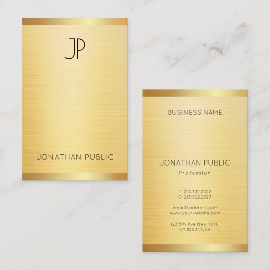 Maßgeschneiderte moderne Elegante Imitate Beruflic Visitenkarte (Vorne/Hinten)