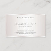 Maßgeschneiderte moderne Elegante Imitate Silver B Visitenkarte (Rückseite)