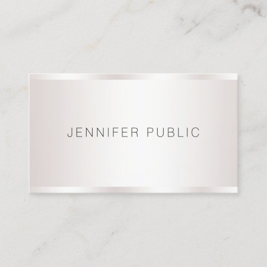 Maßgeschneiderte moderne Elegante Imitate Silver B Visitenkarte (Vorderseite)