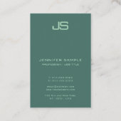 Maßgeschneiderte, moderne, elegante Monogram-Verti Visitenkarte (Rückseite)