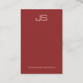 Maßgeschneiderte, moderne, elegante Monogram-Verti Visitenkarte (Vorderseite)