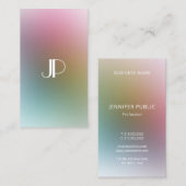 Maßgeschneiderte, moderne, elegante Monogramm-Vorl Visitenkarte (Vorne/Hinten)