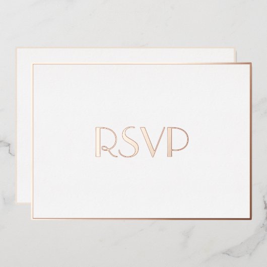 Maßgeschneiderte moderne Elegante Party UAWG Weiße Folieneinladung (Vorderseite/Rückseite)